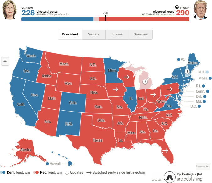 US 2016 Election Map